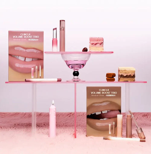 ✨✨LIP VOLUME BOOST TRIO NEUTRAL GLOW— Liner + Balm + Gloss