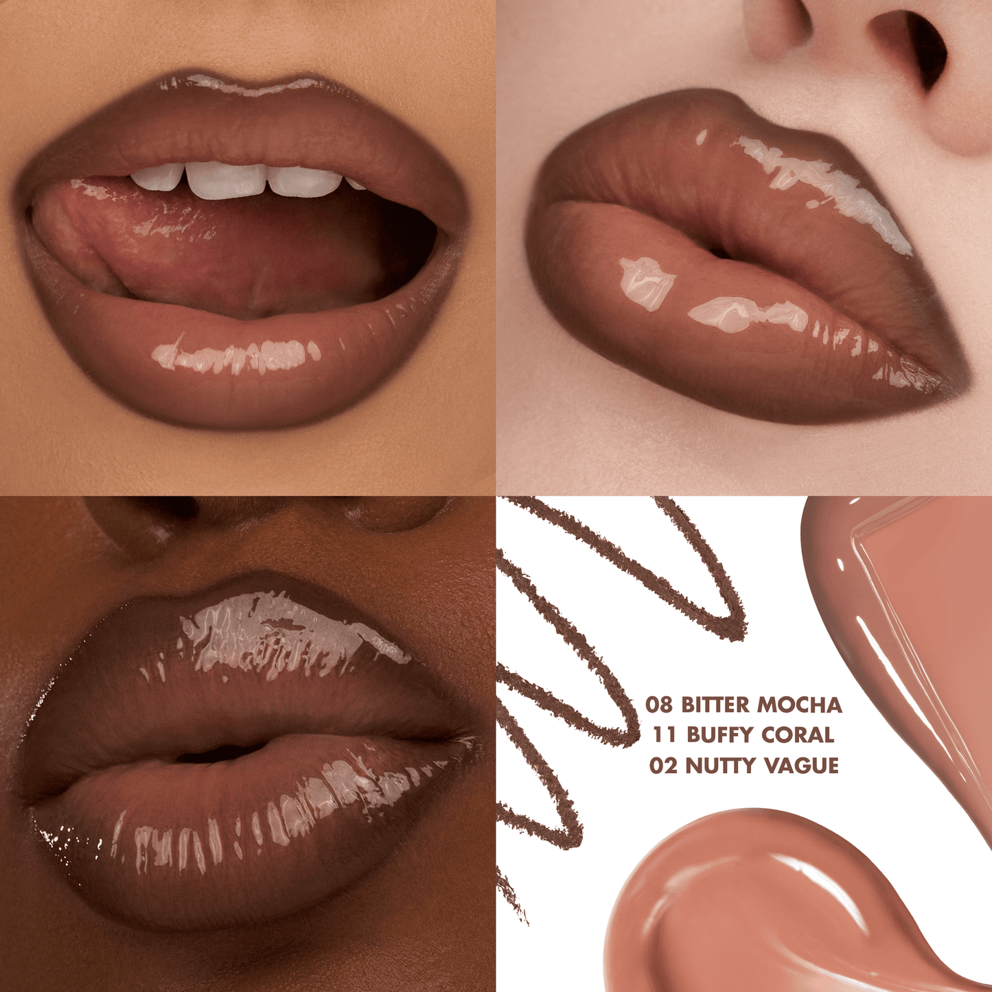 ✨✨LIP VOLUME BOOST TRIO NEUTRAL GLOW— Liner + Balm + Gloss